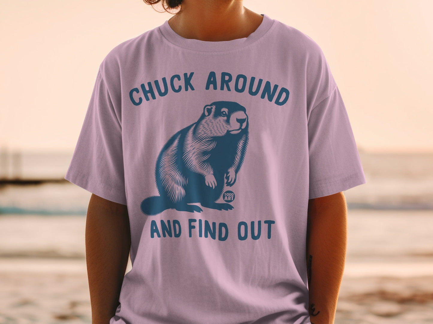 Chuck Around And Find Out Groundhog Design Shirt