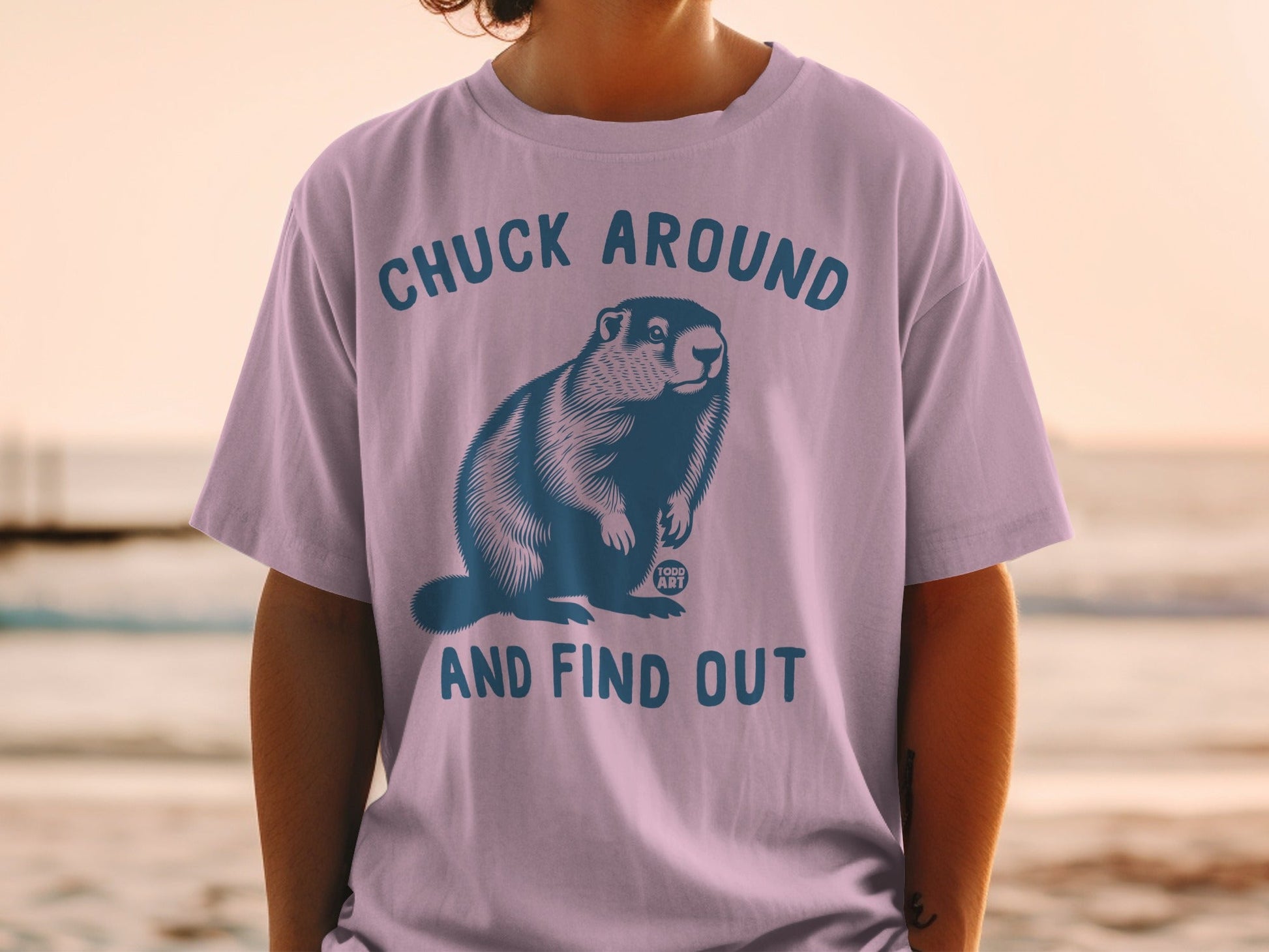 Chuck Around And Find Out Groundhog Design Shirt