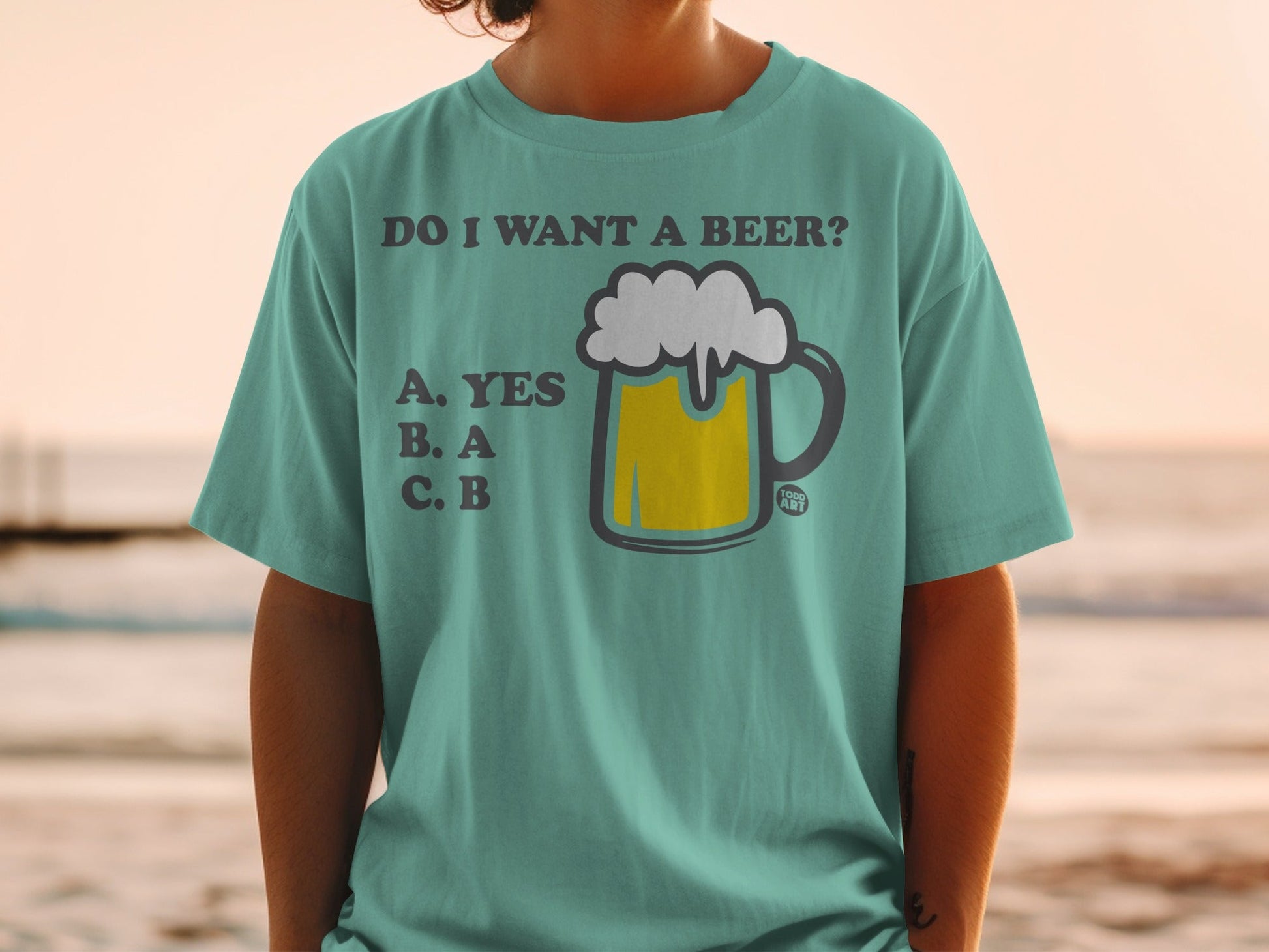 Do I Want a Beer Funny Quiz Graphic Tee