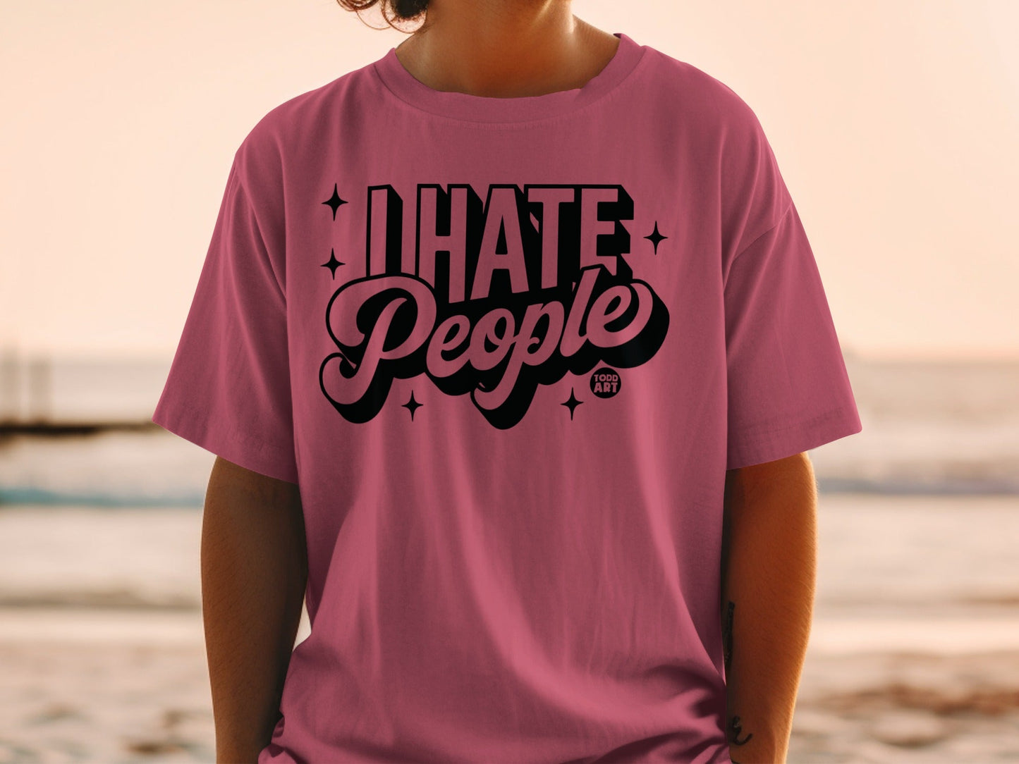 I Hate People Graphic Tee Anti-Social Statement Shirt