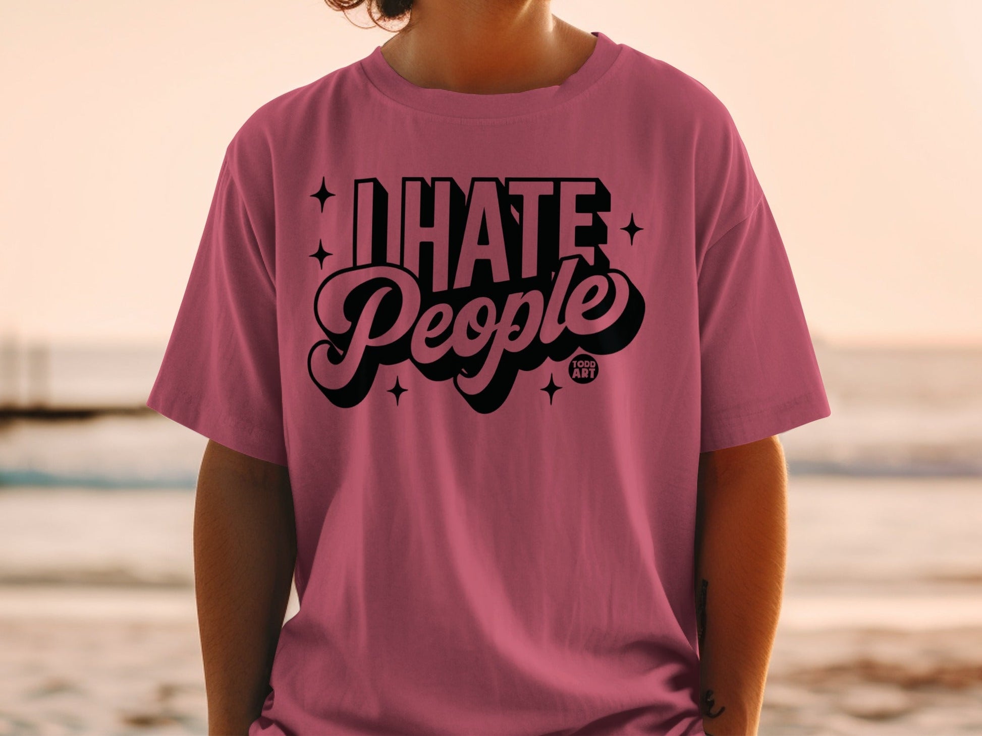 I Hate People Graphic Tee Anti-Social Statement Shirt