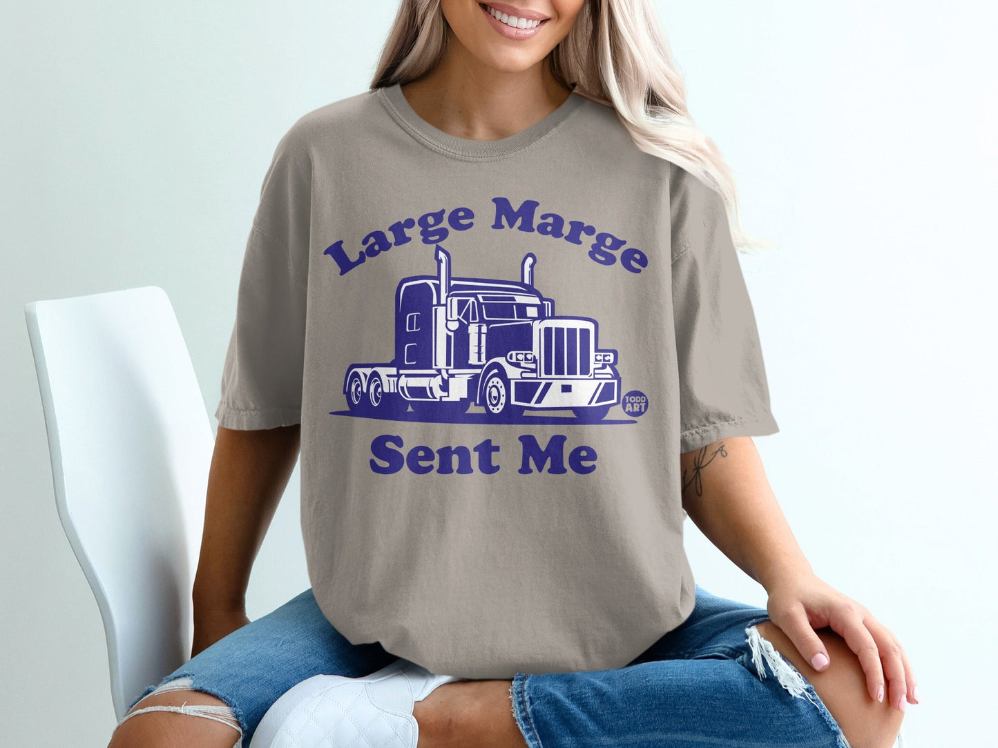 Large Marge Sent Me Big Truck Graphic Tee Shirt
