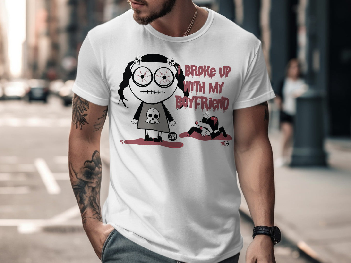 I Broke Up with My Boyfriend Funny T-shirt