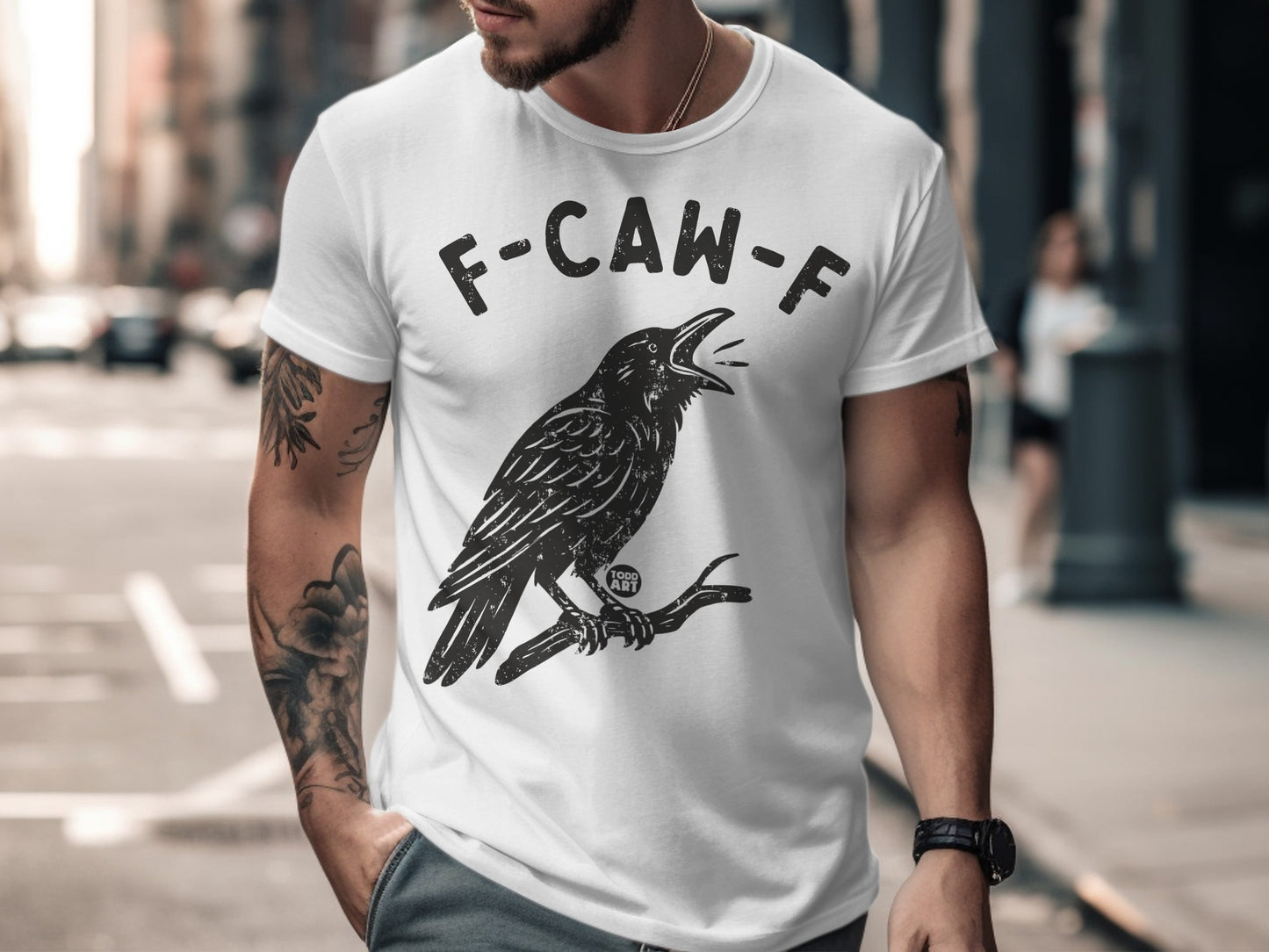 F-CAW-F Crow Art Graphic Tee Shirt Product