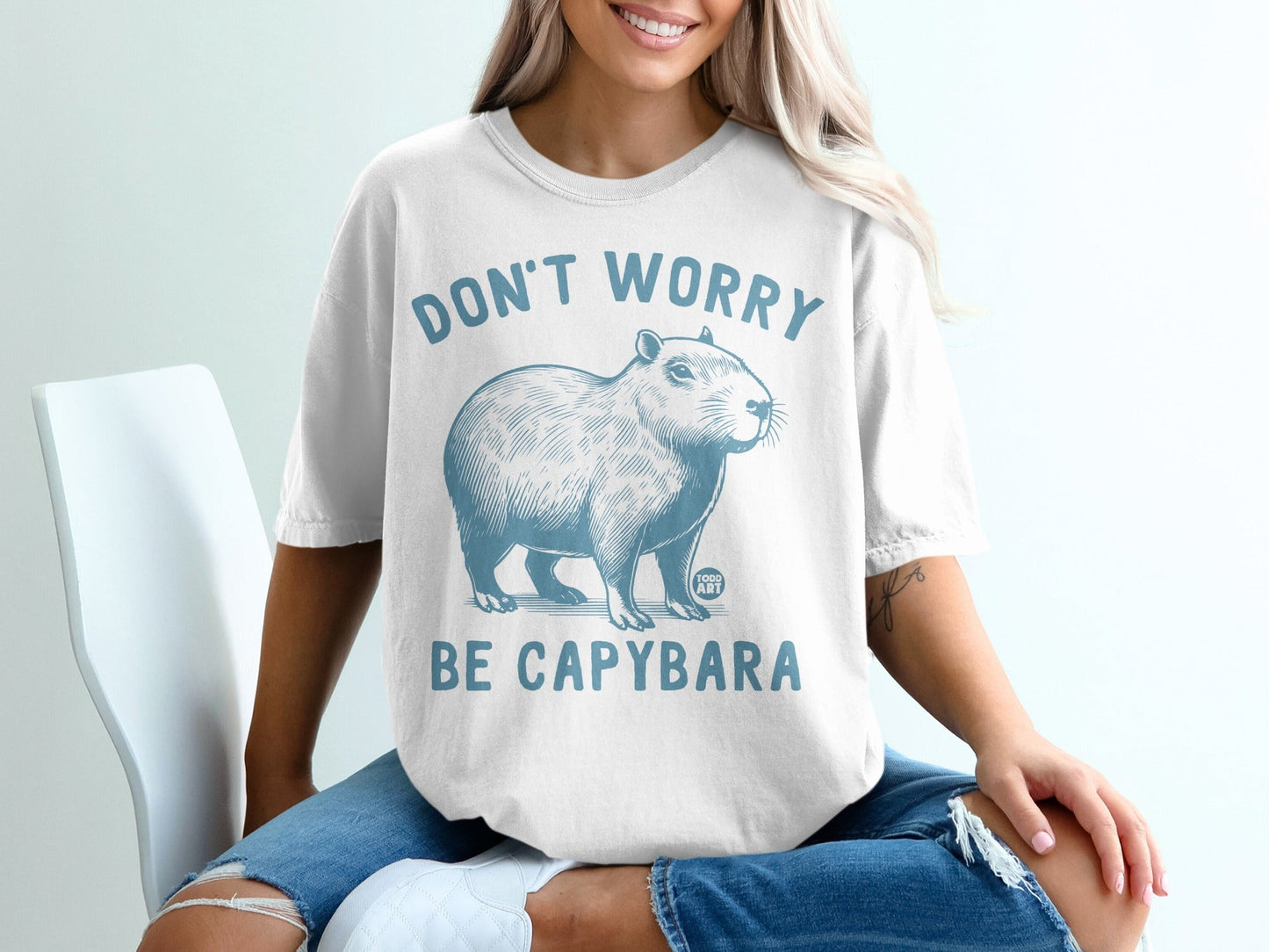 Don't Worry Be Capybara Graphic T-Shirt