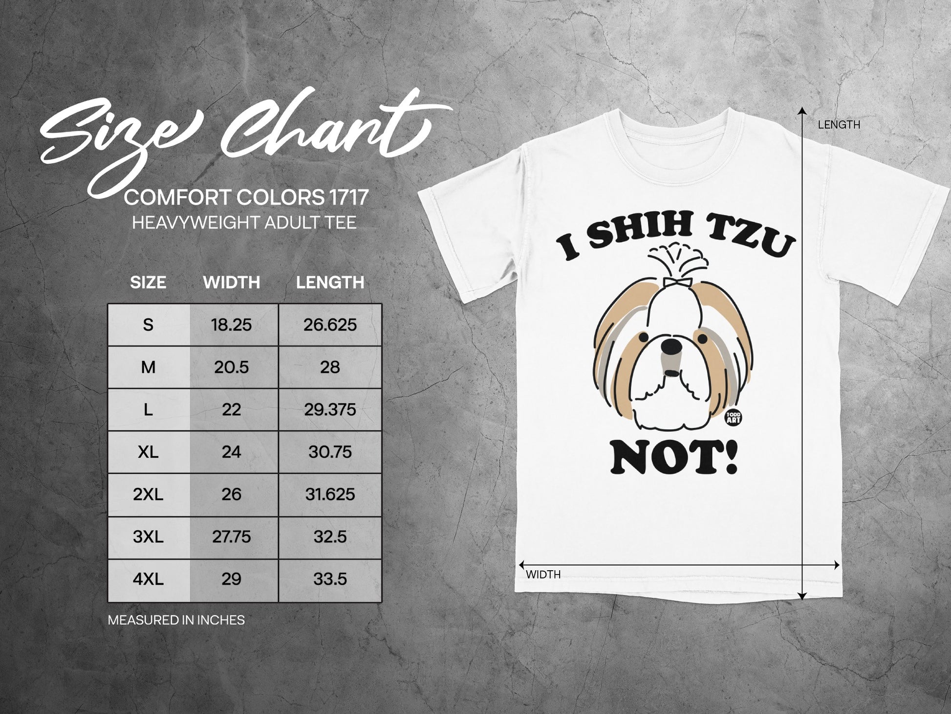 I Shih Tzu Not Graphic Heavyweight Adult Tee