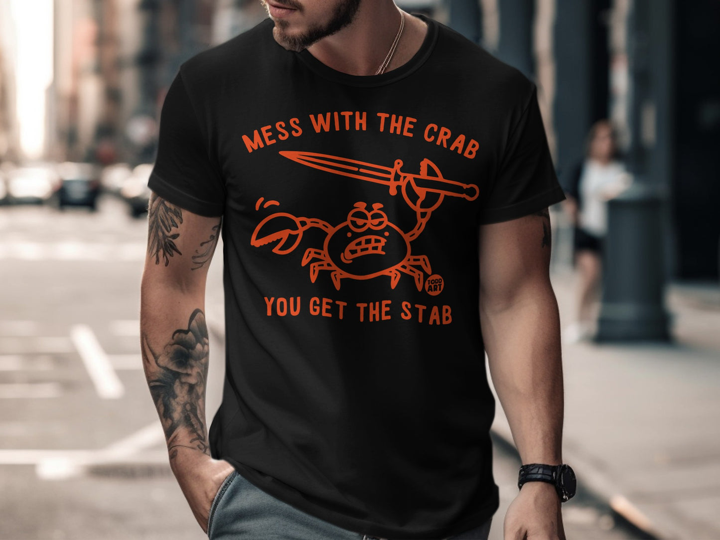 Mess with the Crab You Get the Stab Graphic T-Shirt