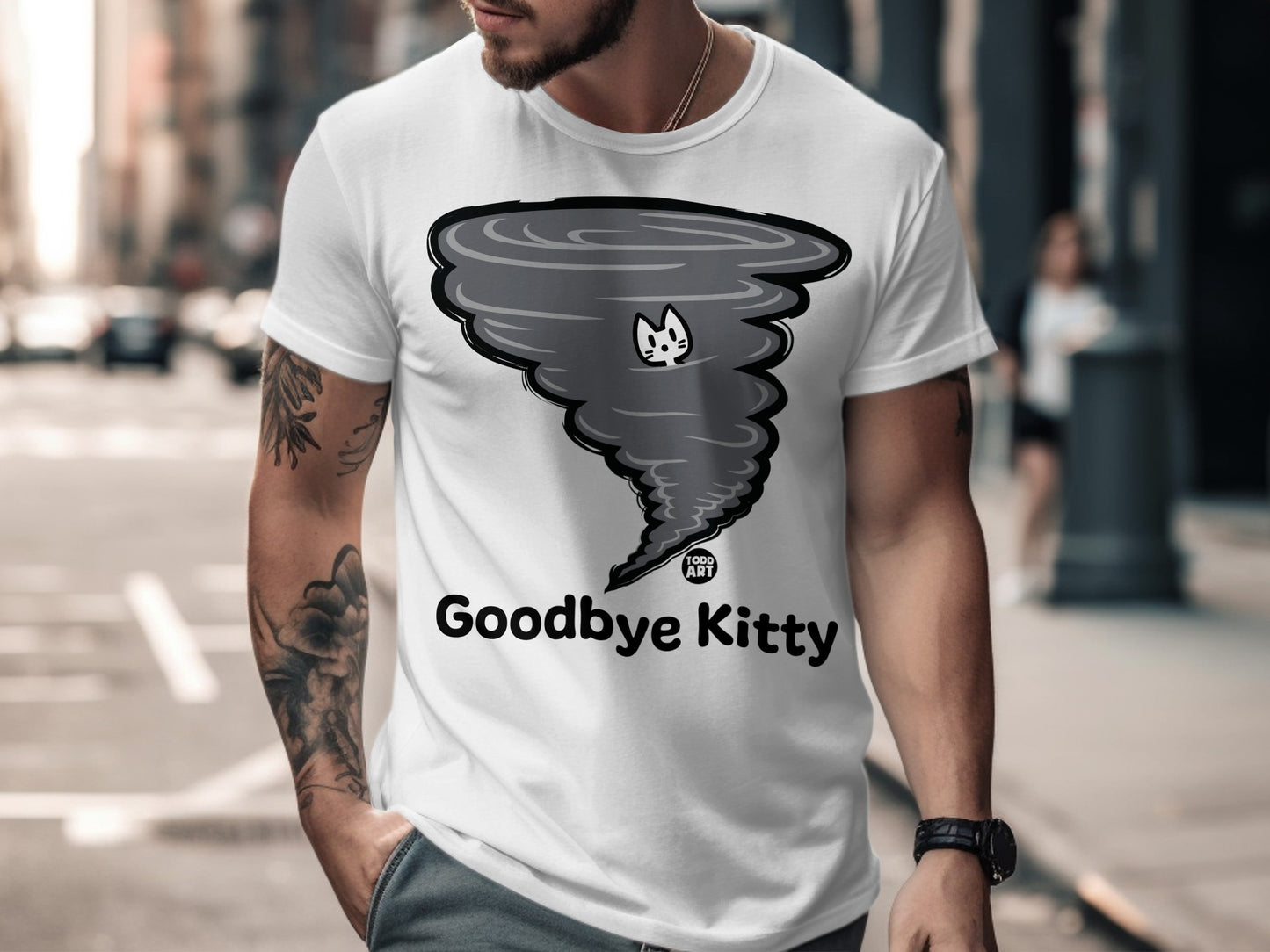 Goodbye Kitty Tornado Graphic Tee for Stylish Look