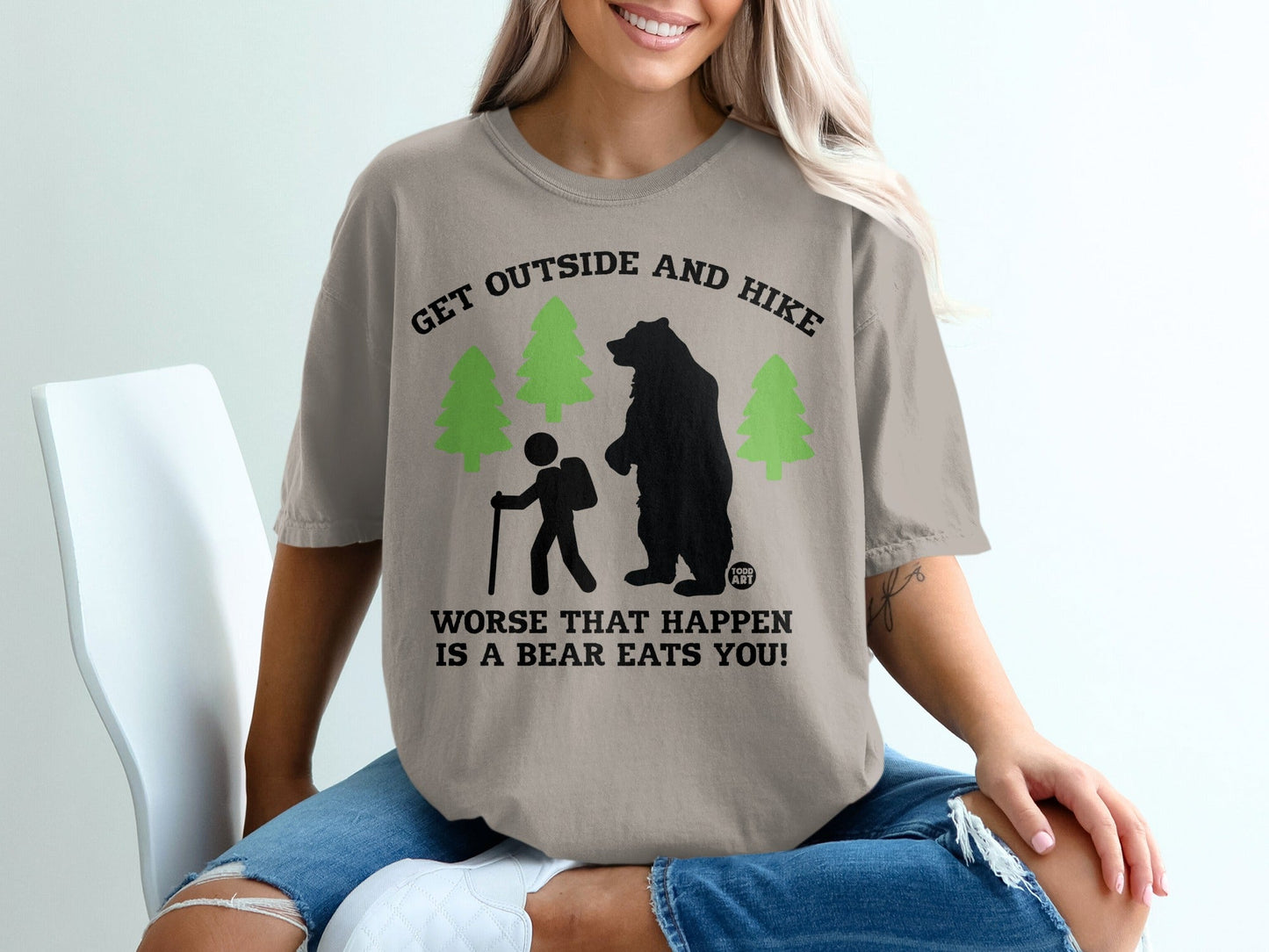 Get Outside And Hike Bear Eats You Graphic Shirt
