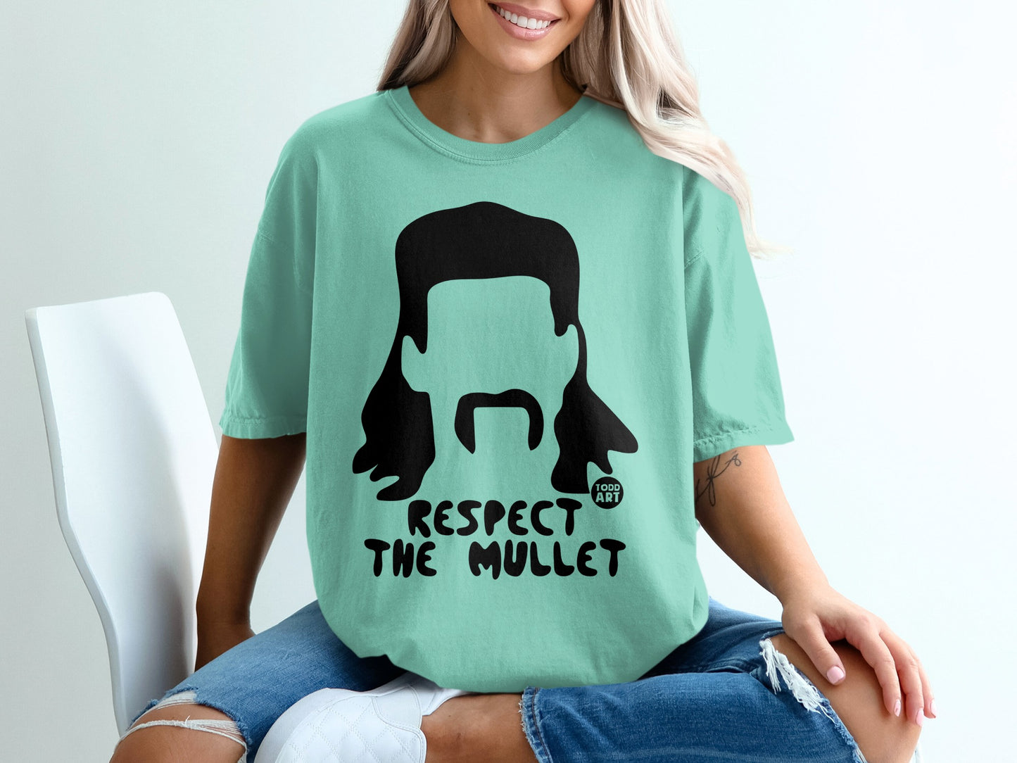 Respect The Mullet Haircut Design T-shirt product type