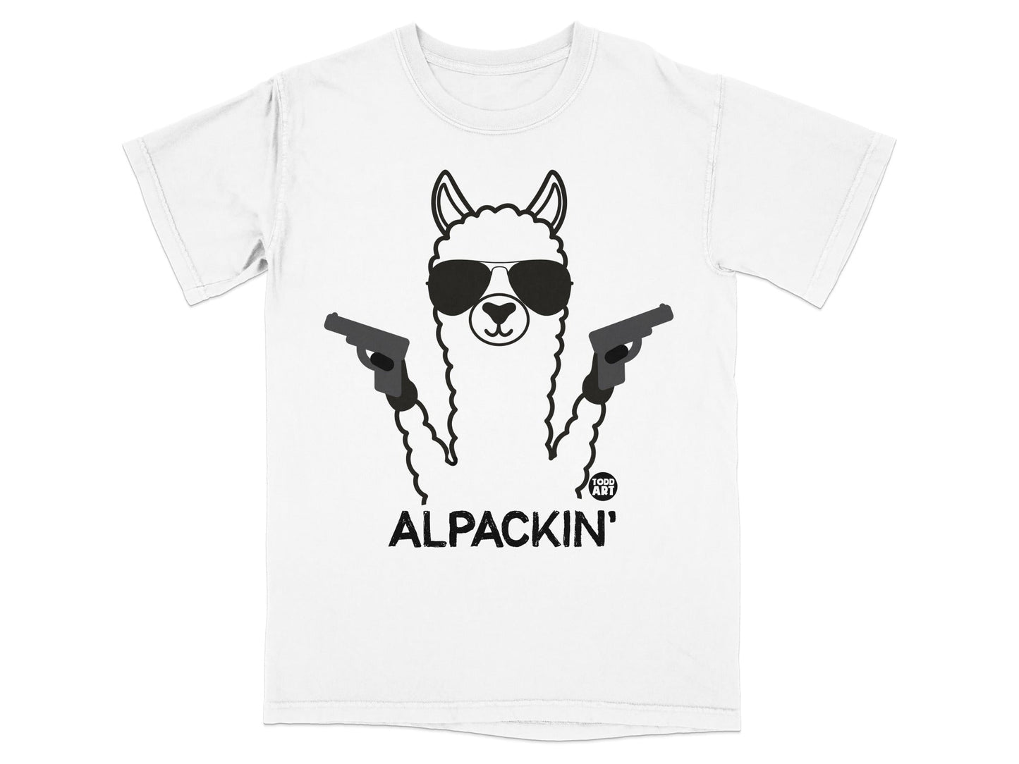 Cool Alpaca with Sunglasses Graphic T-Shirt Design