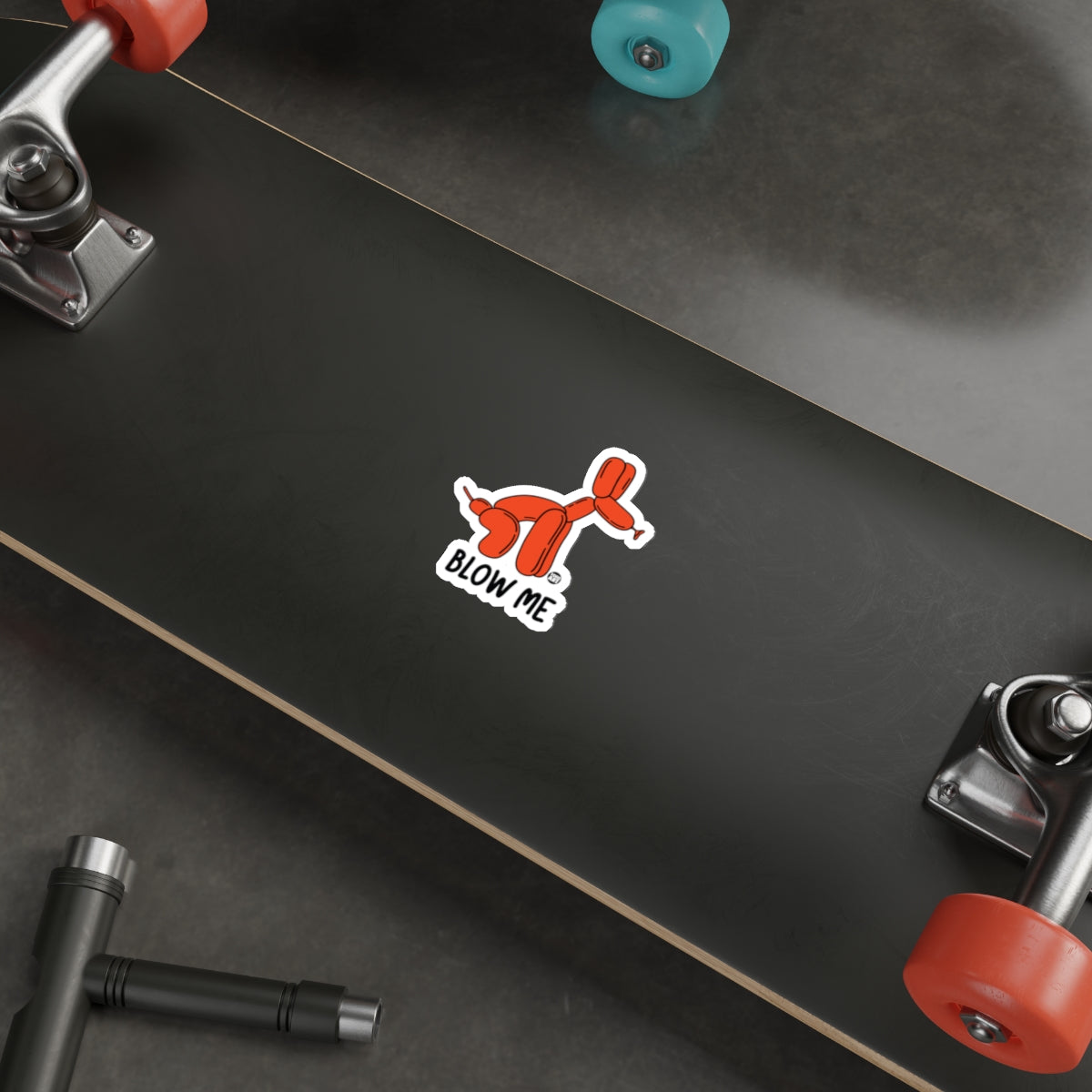 Blow Me Balloon Animal Sticker for Skateboards