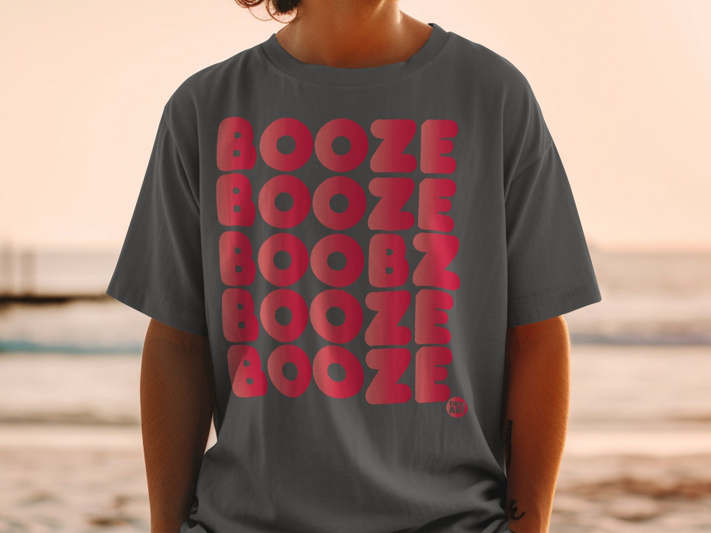 Booze Booze Boobz Booze Booze Graphic T-Shirt