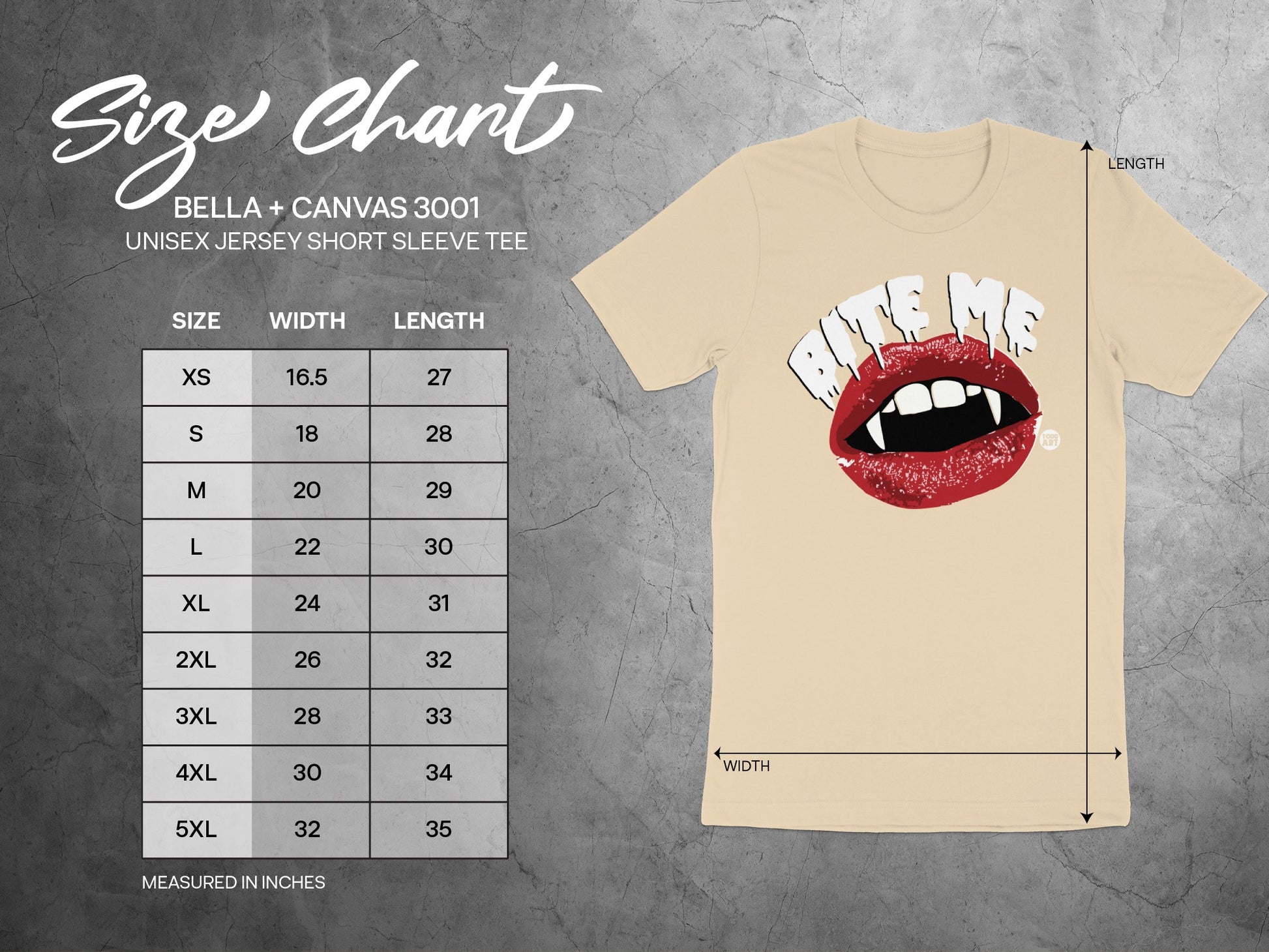 Bite Me Lip Print Graphic Unisex Jersey Short Sleeve Tee product type