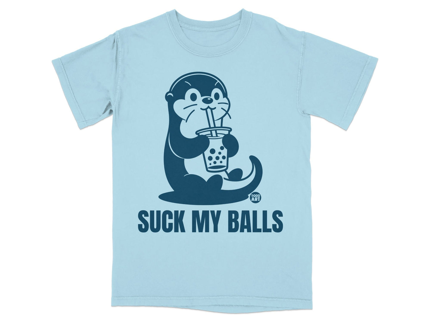 Suck My Balls Otter Drinking Bubble Tea T-Shirt