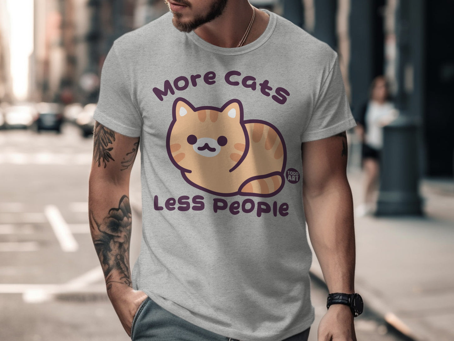 More Cats Less People Cute Graphic T-shirt