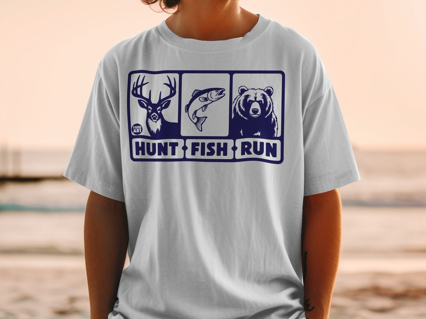 Hunt Fish Run Graphic Tee for Outdoor Enthusiasts