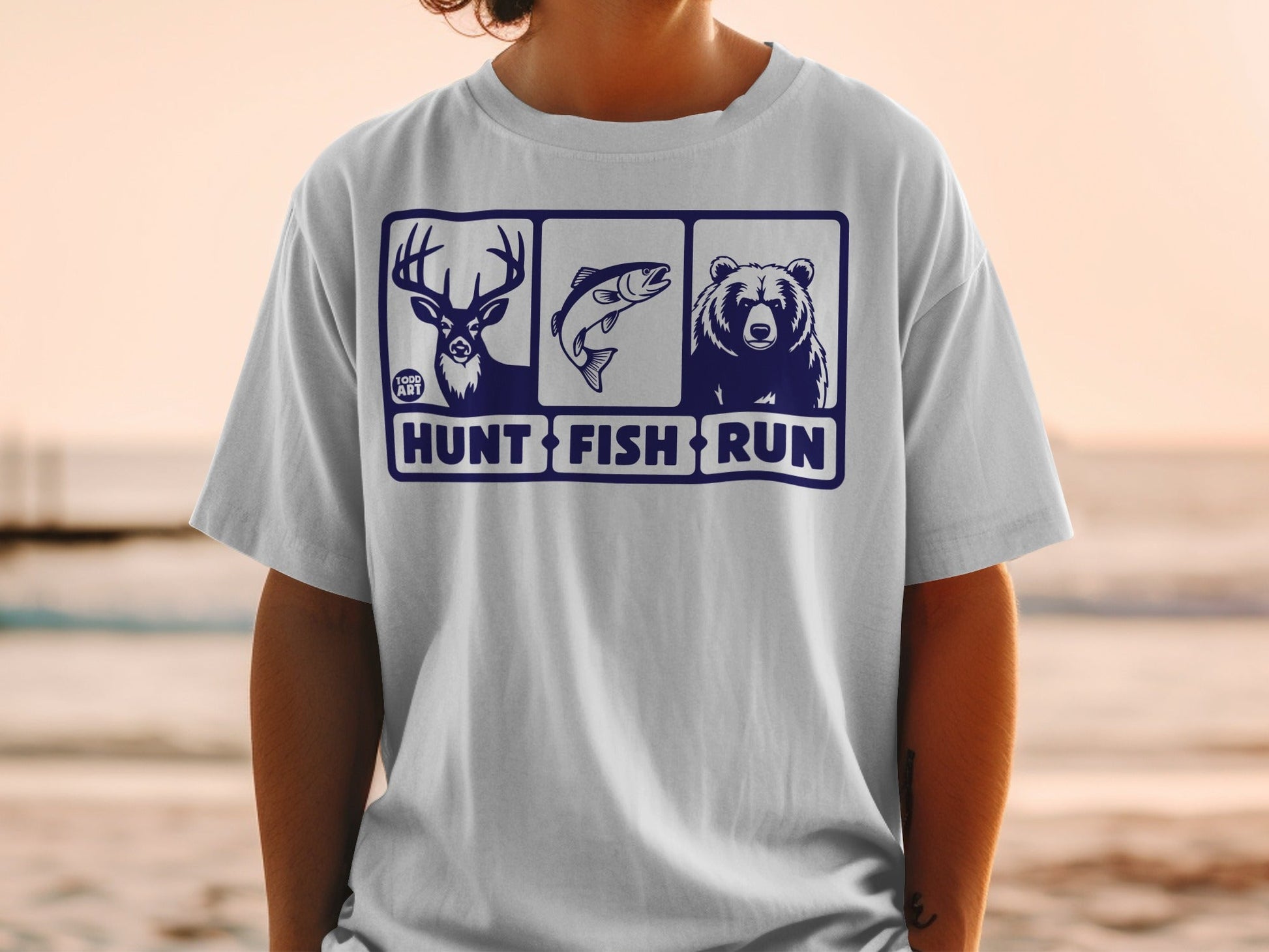 Hunt Fish Run Graphic Tee for Outdoor Enthusiasts