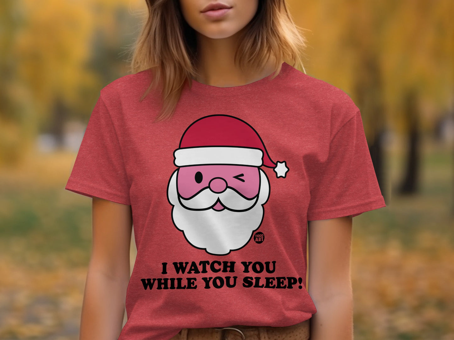 I Watch You While You Sleep Funny Santa Claus Shirt