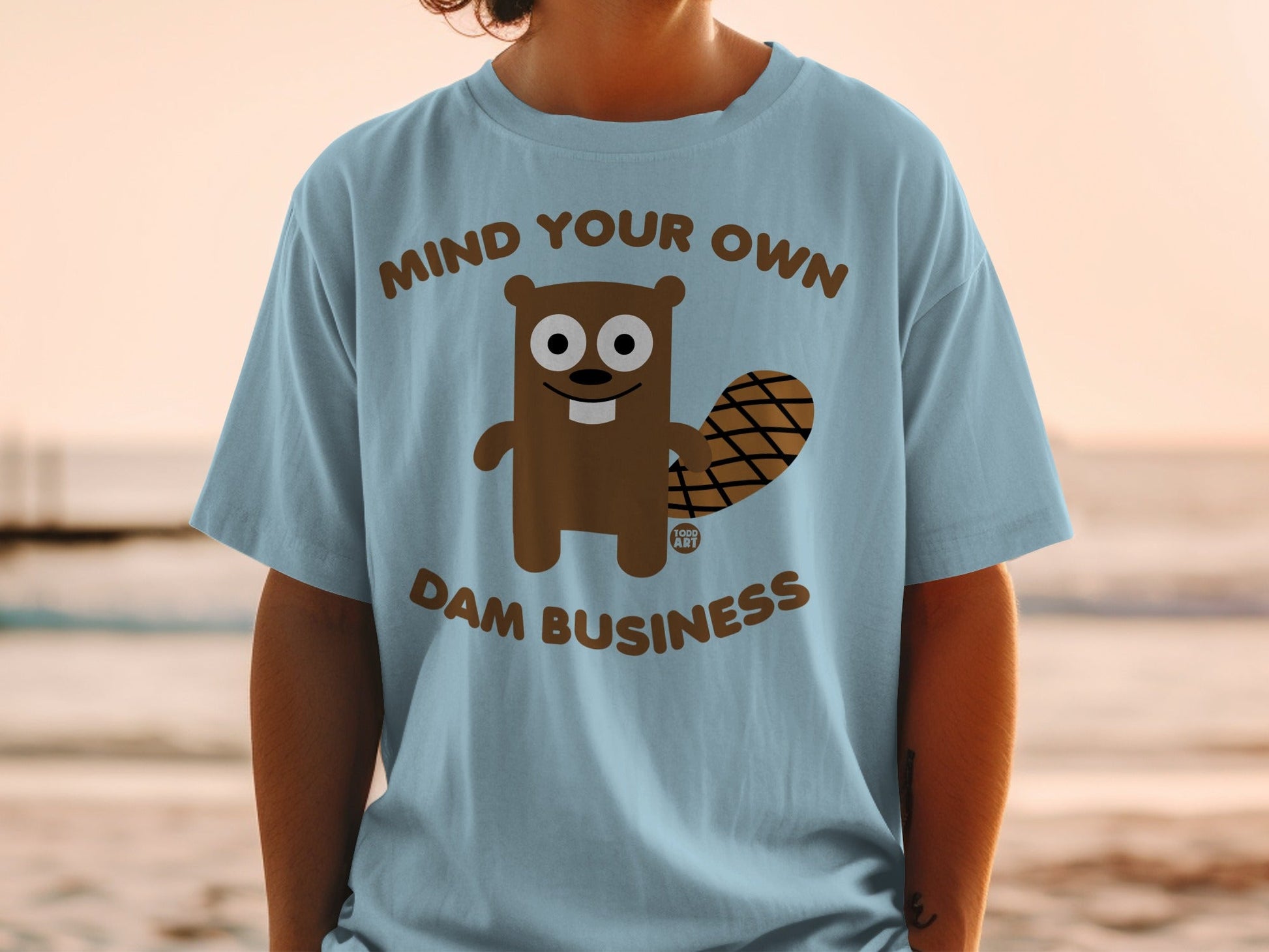 Mind Your Own Dam Business Beaver Graphic Shirt