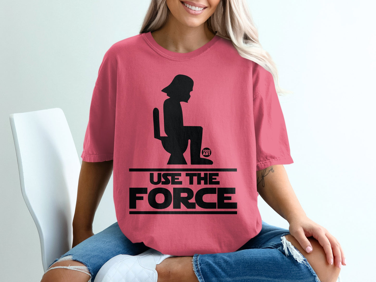 Darth Vader on a toilet, "Use the Force" text.