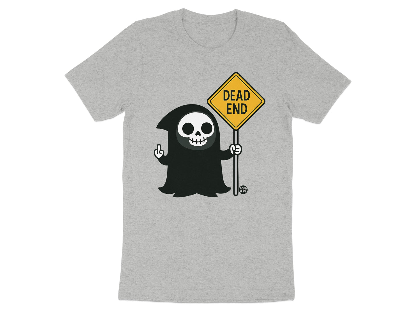 Dead End Grim Reaper Cartoon T-Shirt