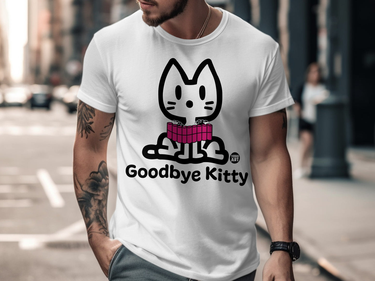 Goodbye Kitty Graphic T-shirt Funny Cat Lover Shirt