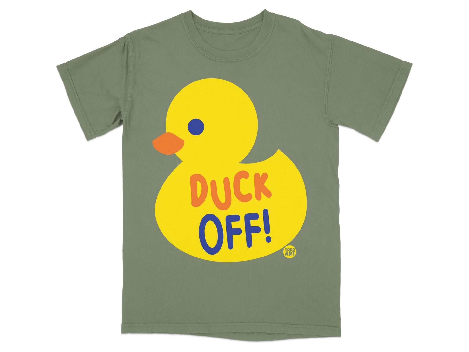 Duck Off Graphic Printed T-Shirt Funny Design