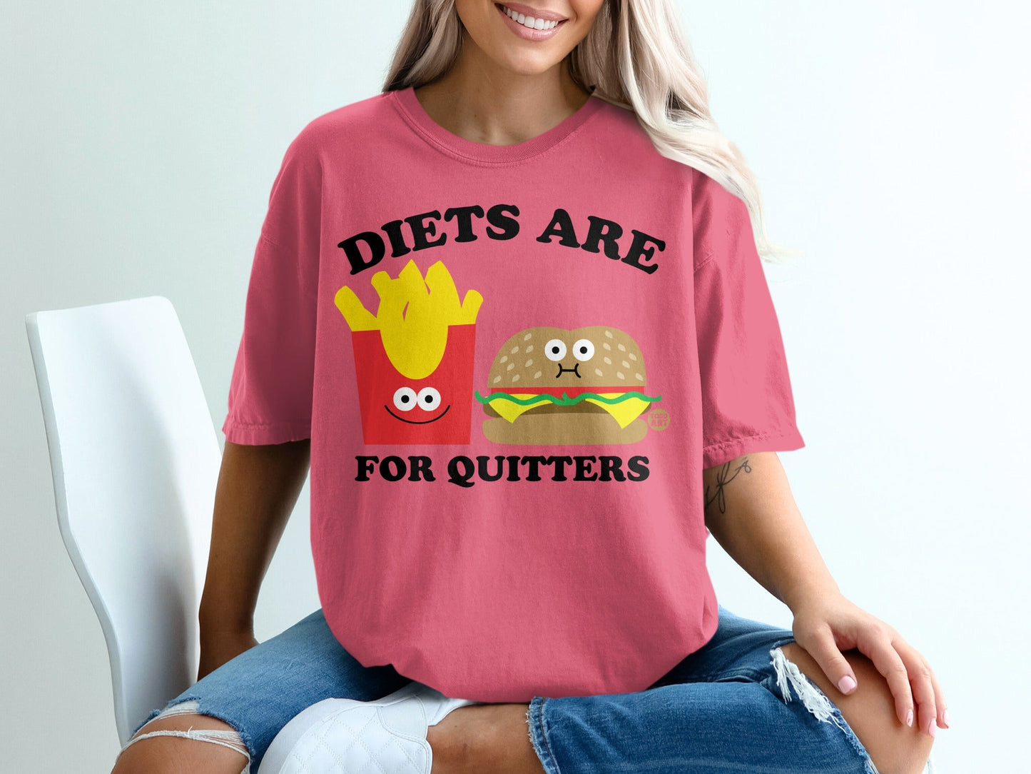 Diets Are For Quitters Funny Graphic T-Shirt