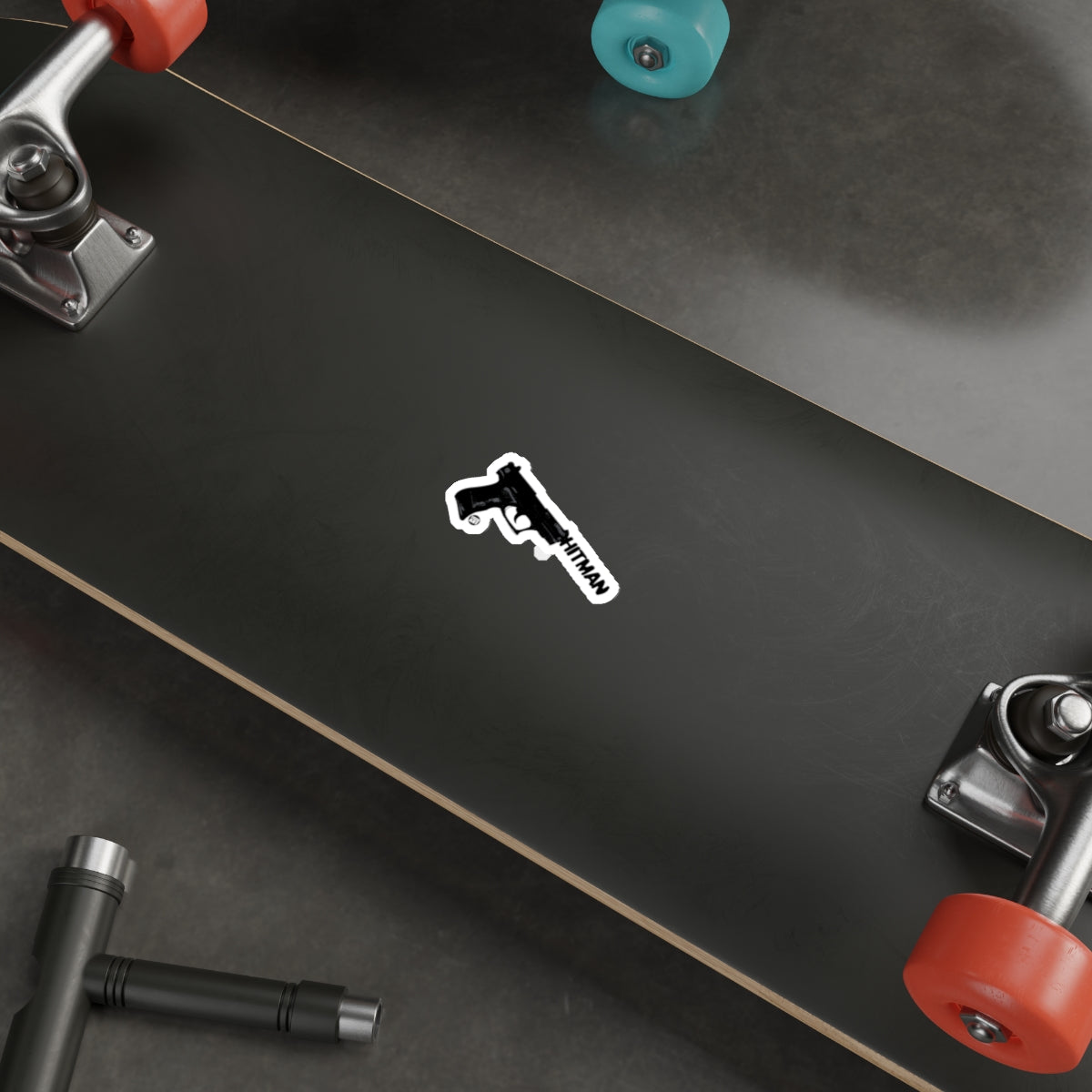 Custom Skateboard With Exclusive Hitman Sticker