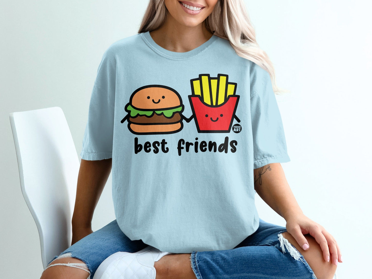 Best Friends Burger and Fries Graphic T-Shirt