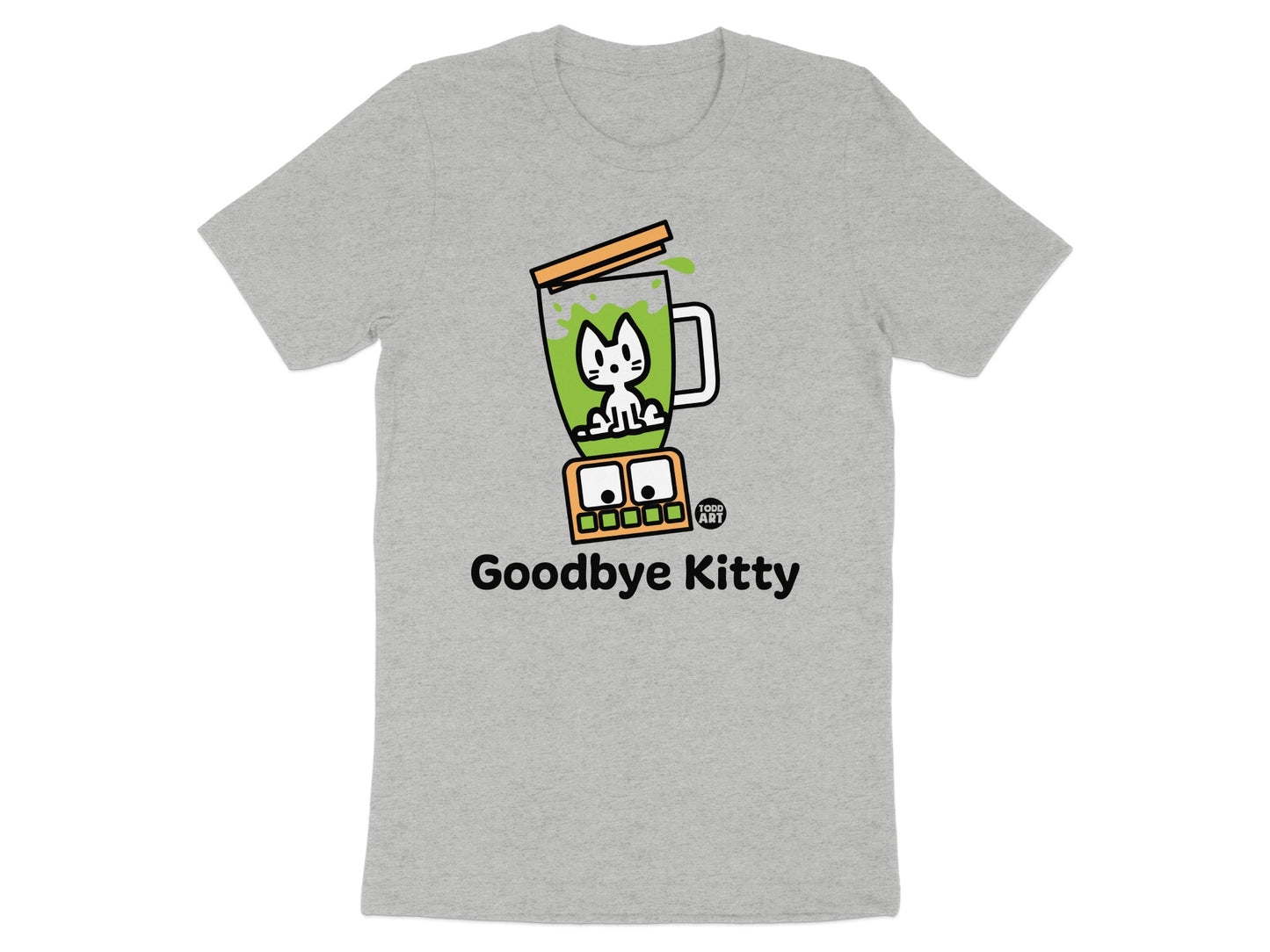 Goodbye Kitty Funny Graphic T-Shirt Design