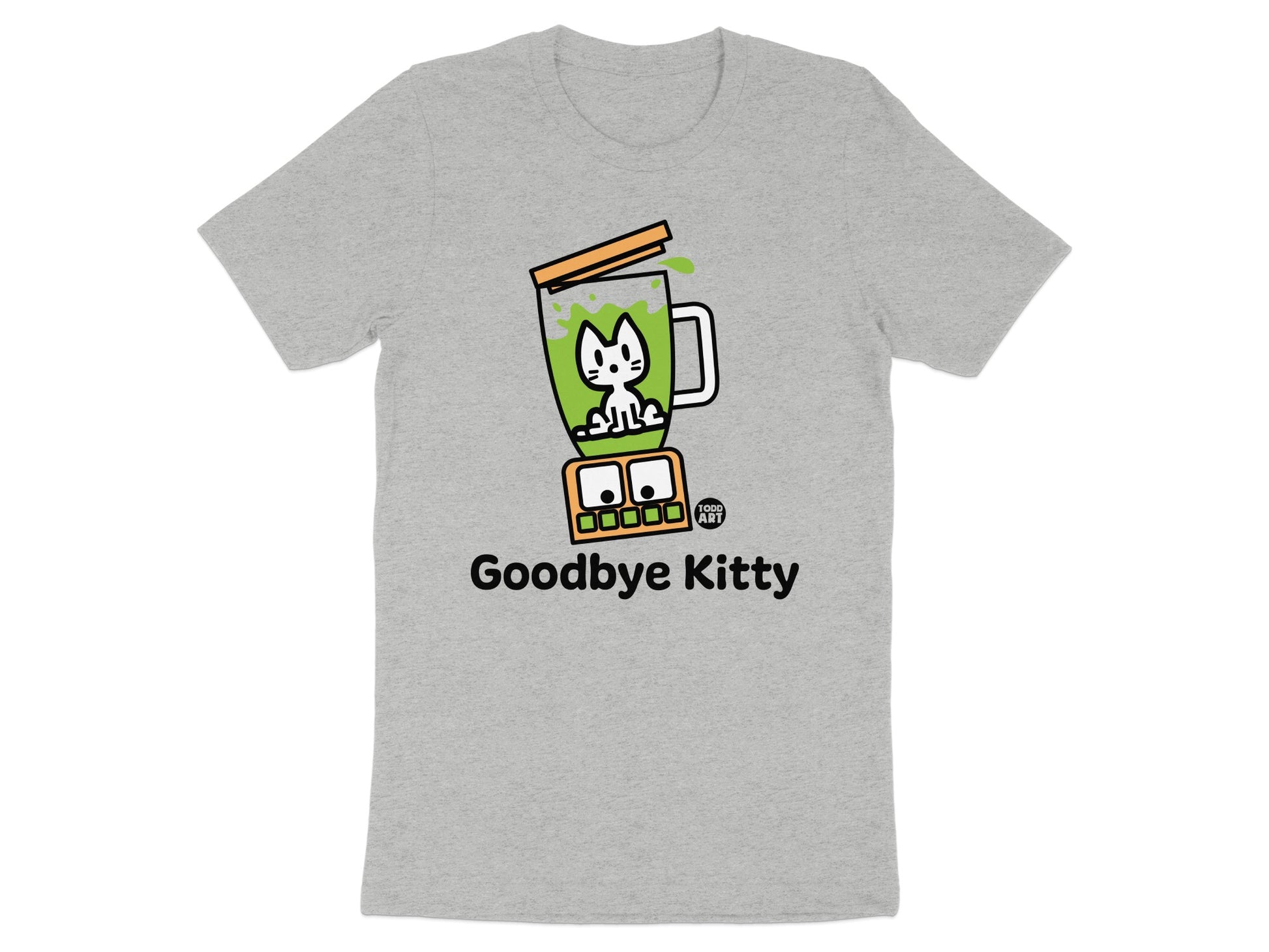 Goodbye Kitty Funny Graphic T-Shirt Design