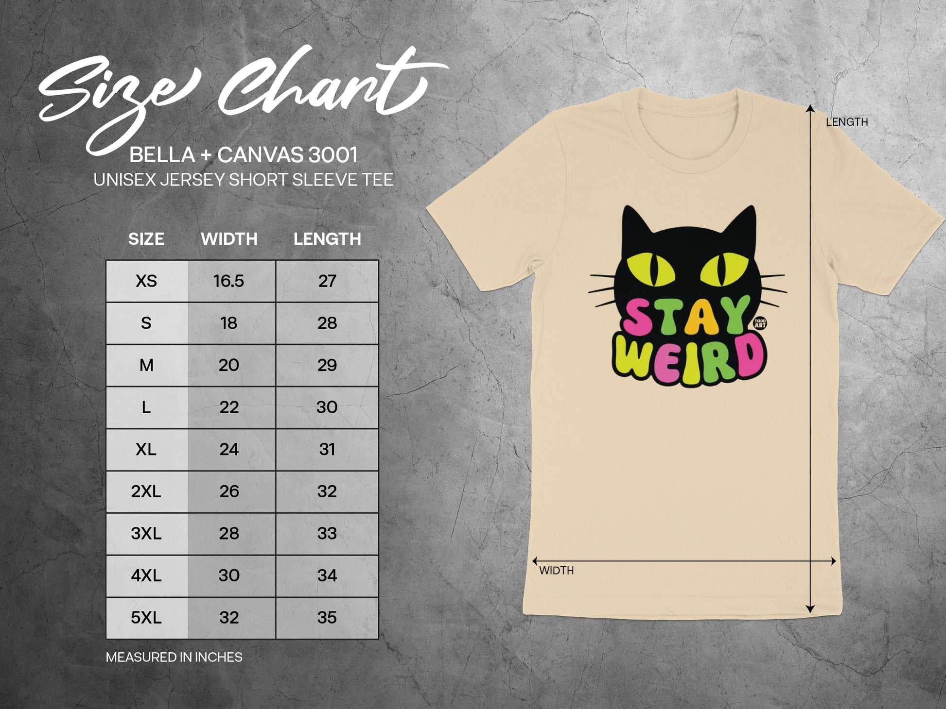Stay Weird Cat Eyes Graphic T-Shirt product type