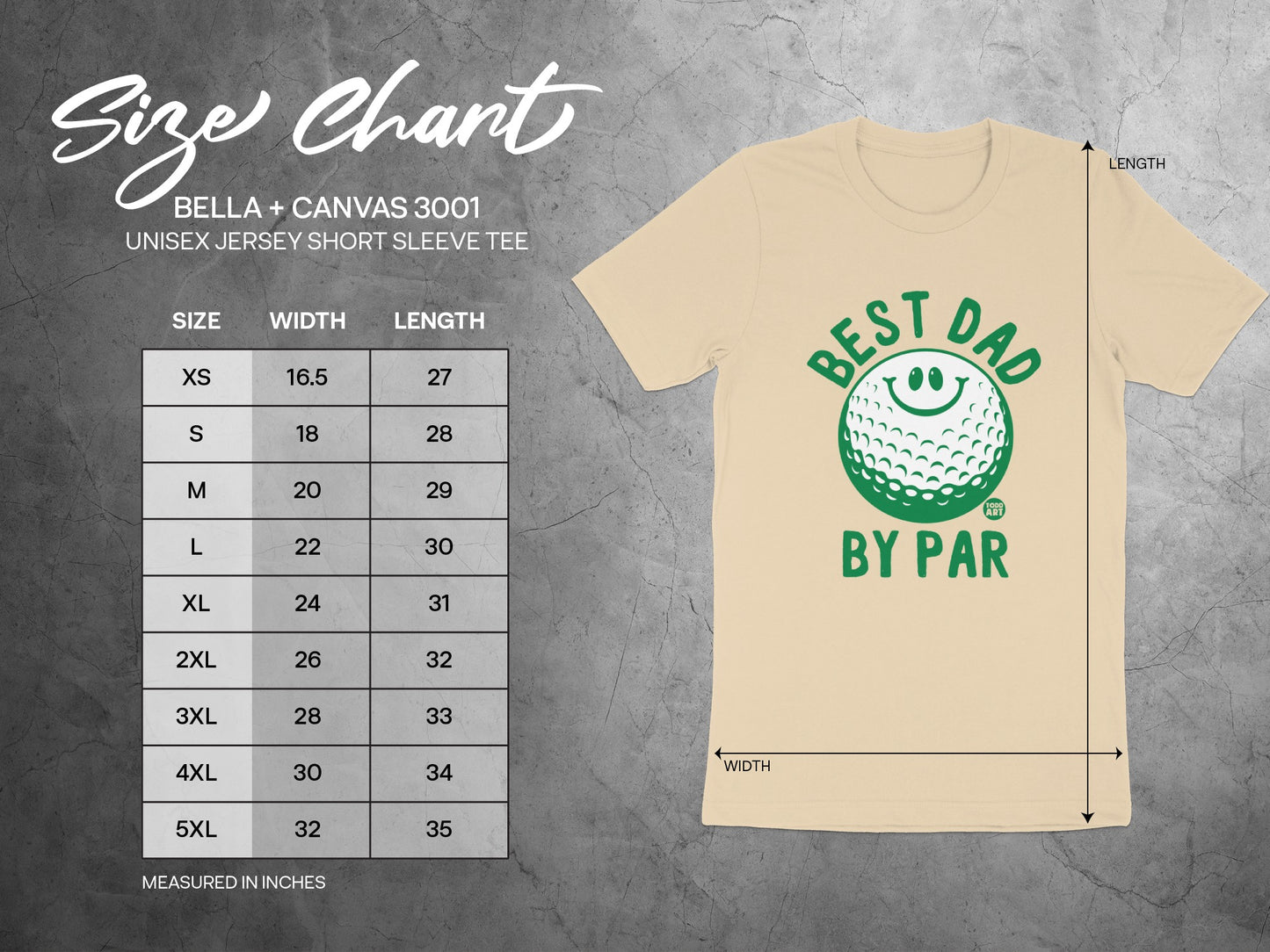 Best Dad By Par Golf Themed Short Sleeve Tee product type