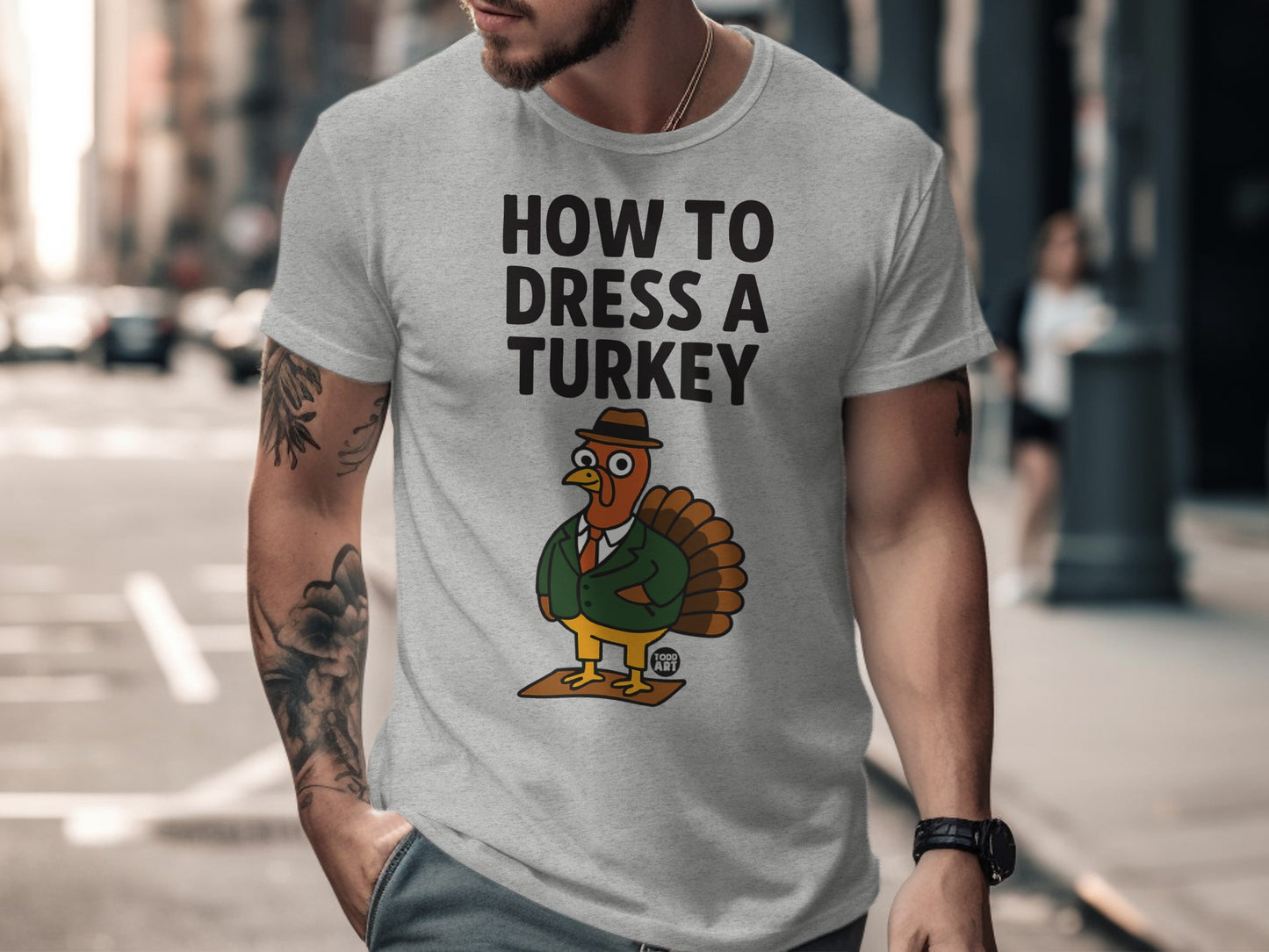 How to Dress a Turkey Funny Graphic Shirt Product