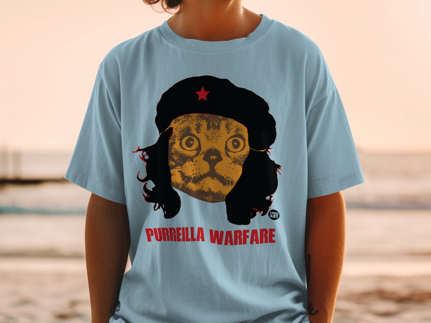 Purreilla Warfare Cat Graphic Short Sleeve T-Shirt
