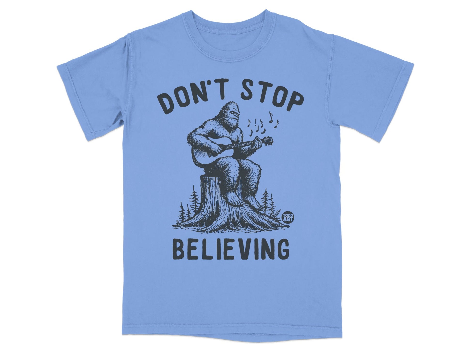 Don't Stop Believing Bigfoot Guitar Graphic Shirt