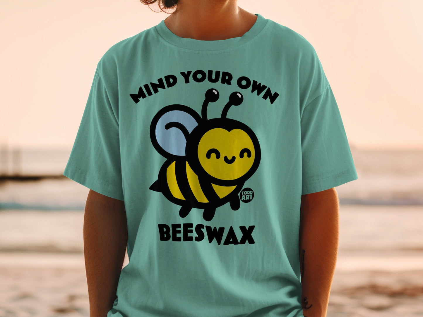 Mind Your Own Beeswax Cute Cartoon Bee T-shirt