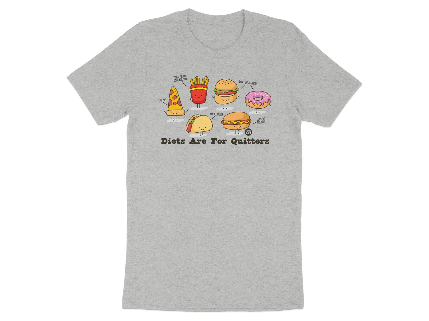Diets Are For Quitters Cute Food Illustration Shirt