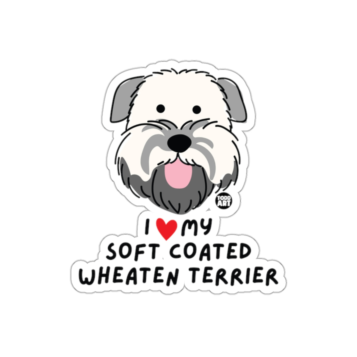 I Love My Soft Coated Wheaten Terrier Sticker