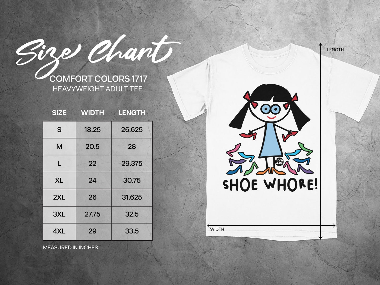 Funny Cartoon Shoe Whore Design Tee Shirt