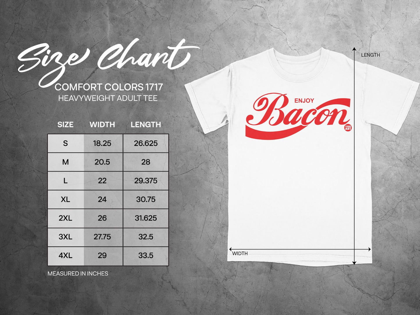 Enjoy Bacon Comfort Colors 1717 Heavyweight Adult Tee