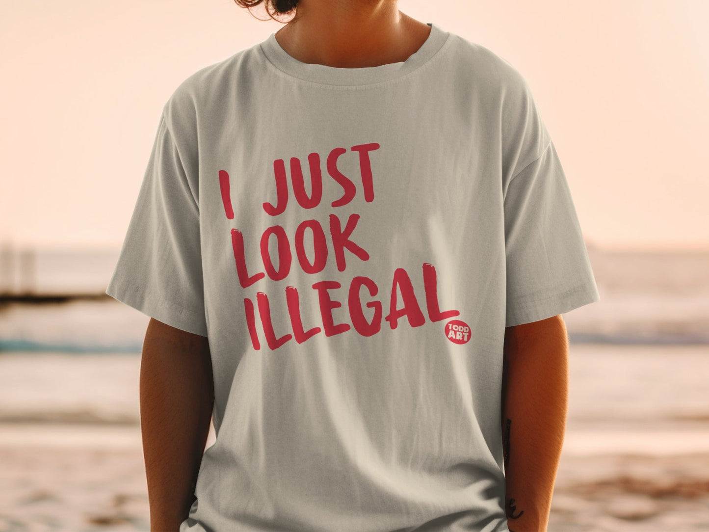 I Just Look Illegal Short Sleeve Graphic T-Shirt