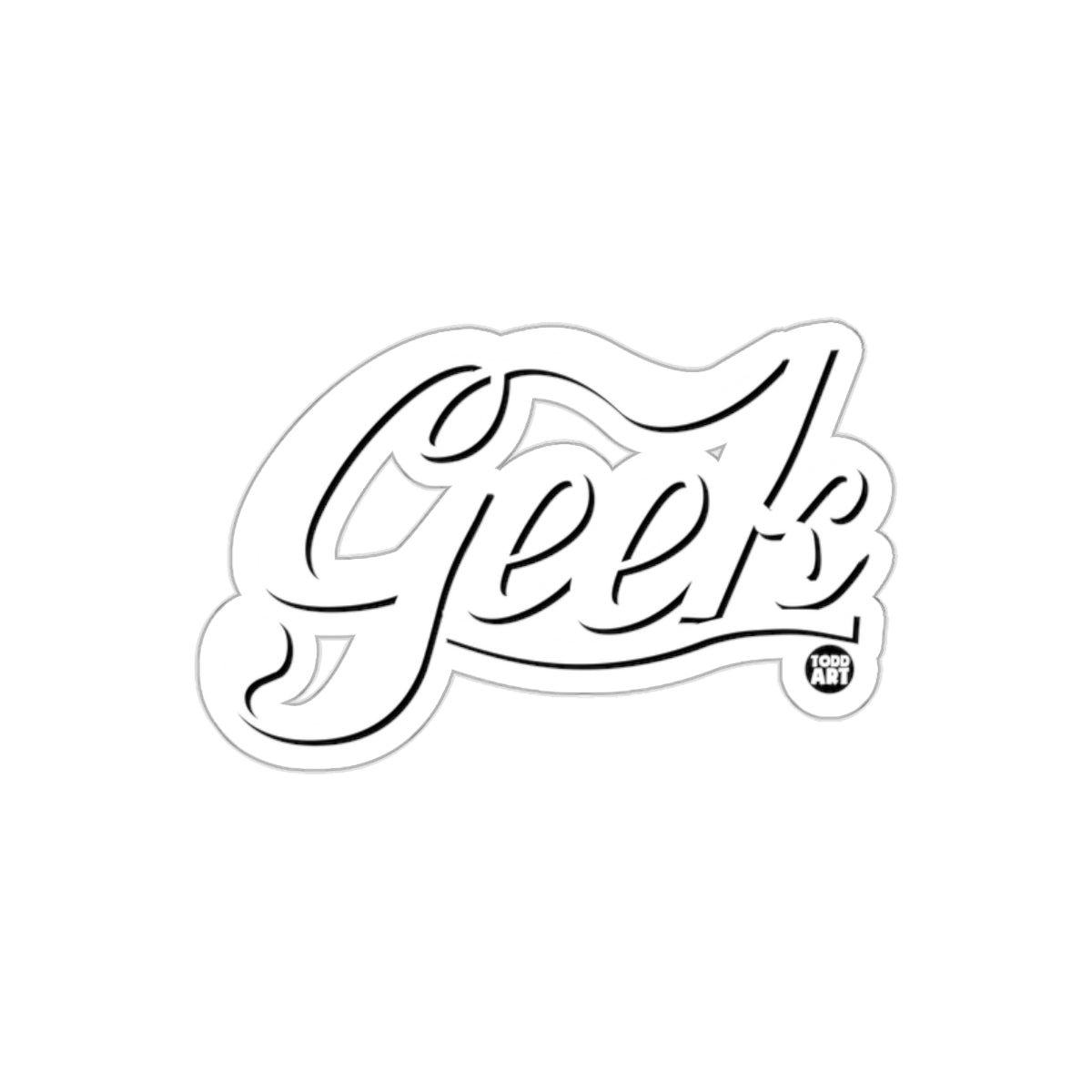 Artistic Geek Typography With Logo Taping sticker