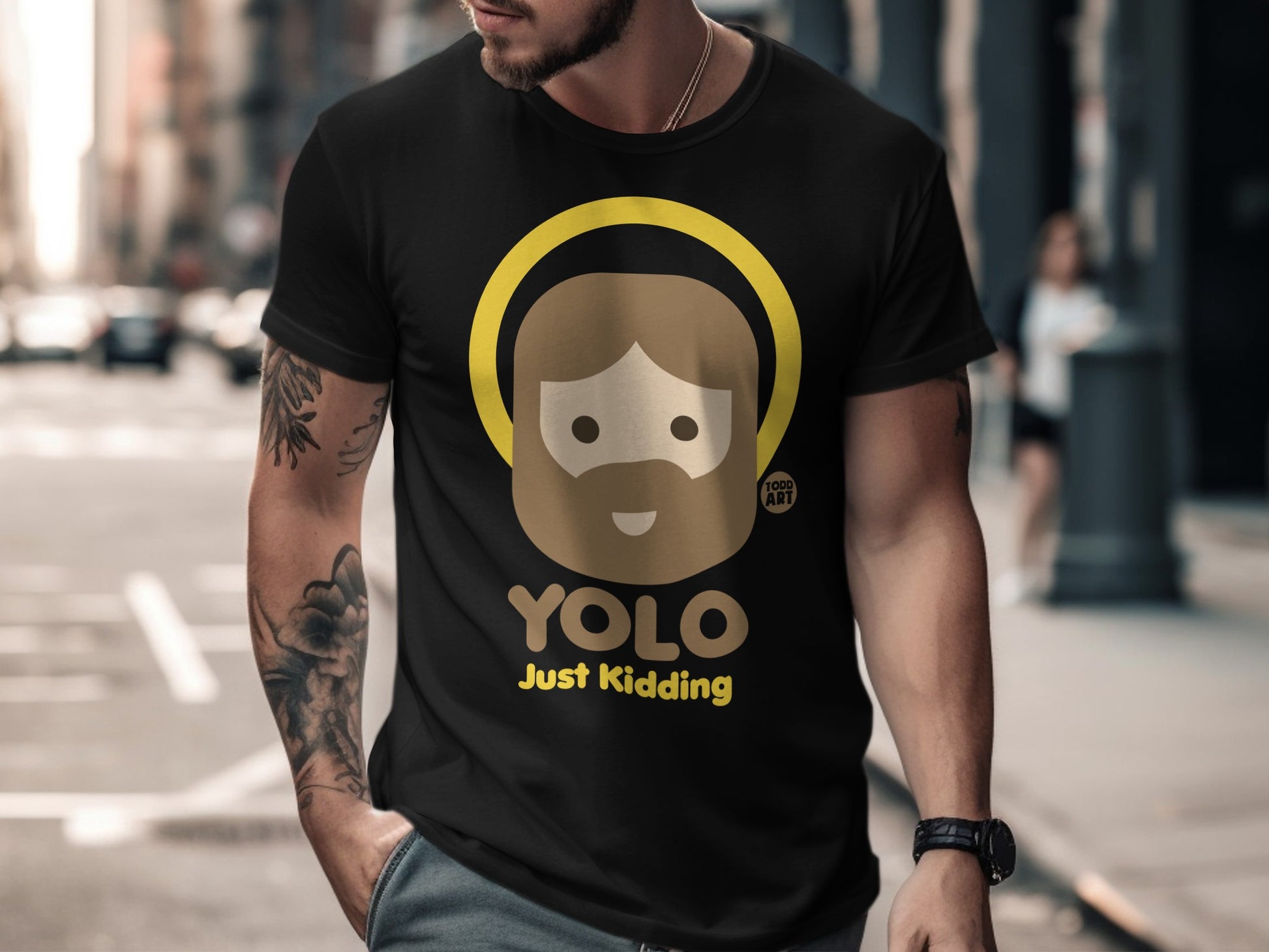 YOLO Just Kidding Graphic Tee Urban Casualproduct