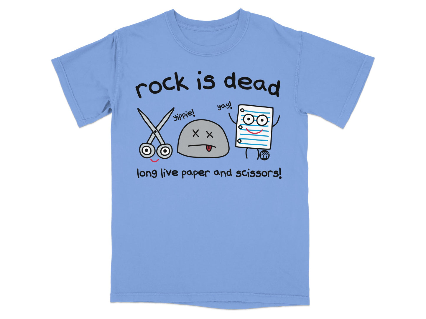 Rock is Dead Long Live Paper And Scissors t-shirt product type