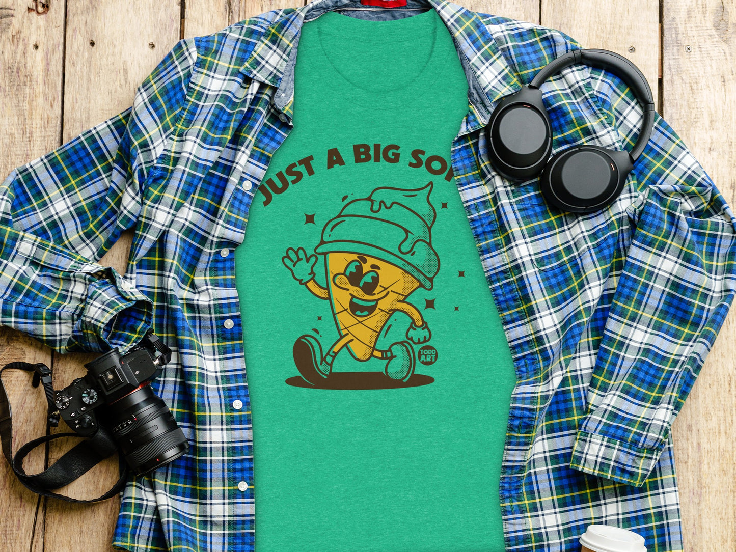 Just A Big Softie Screen Printed Graphic T-Shirt