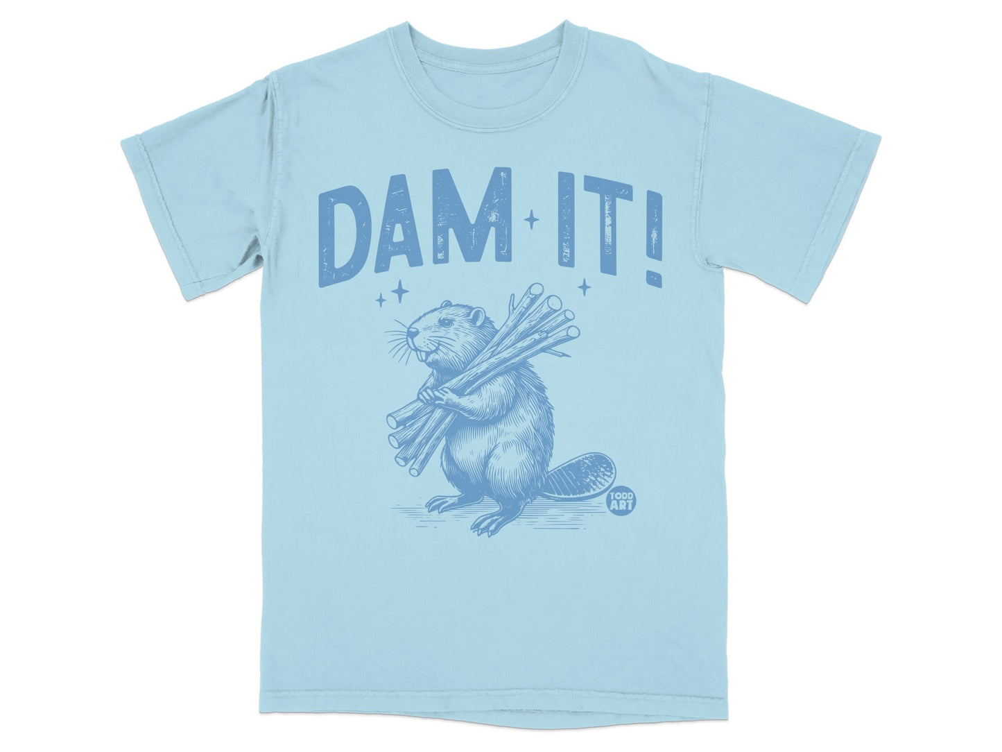 Dam It! Graphic Beaver Illustration T-Shirt Product