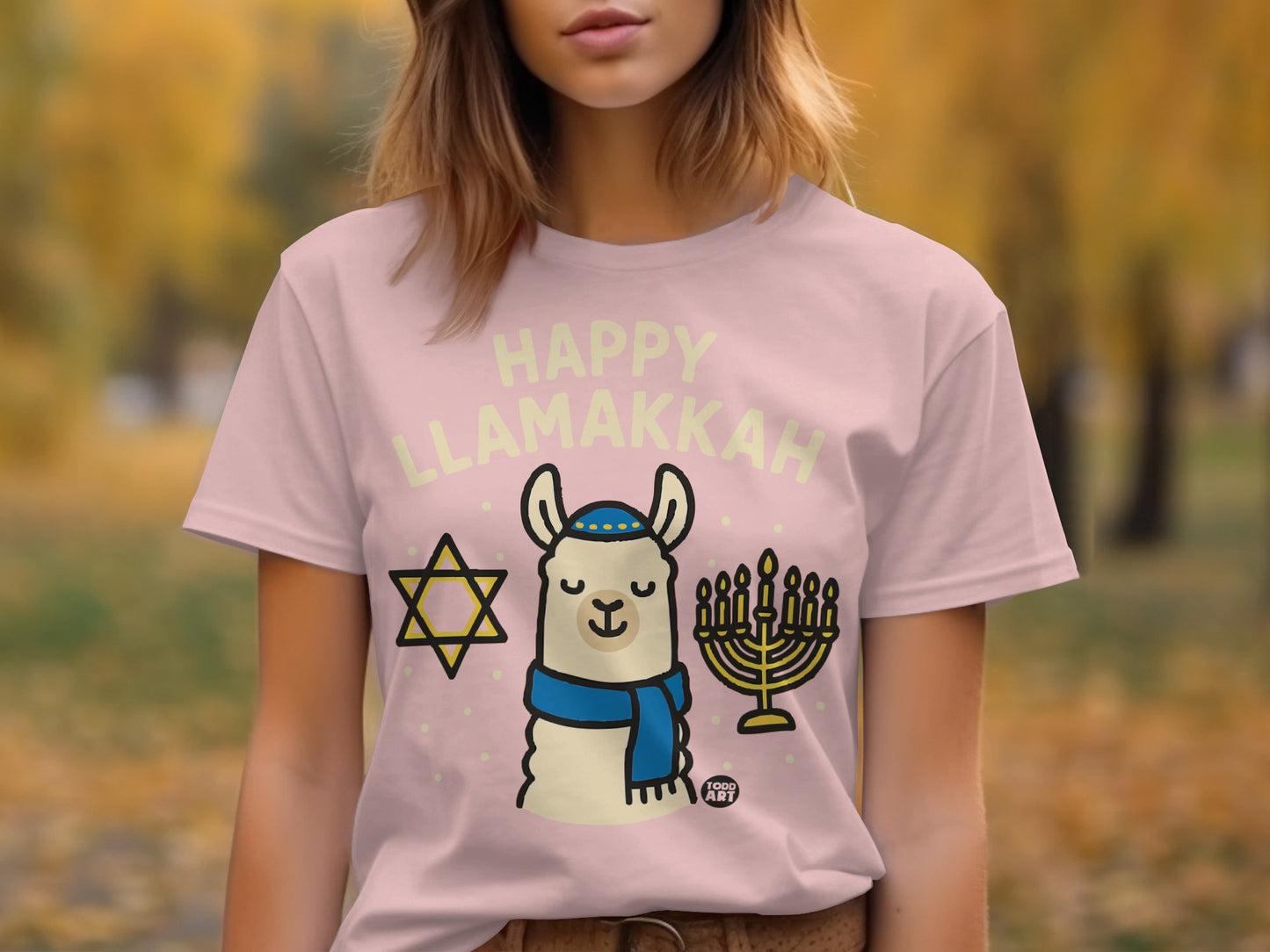 Happy Llamakkah Novelty T-shirt Holiday Wear